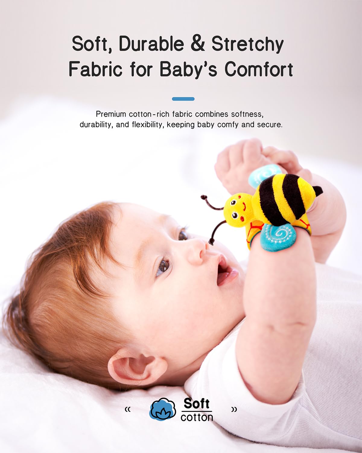 Baby Wrist Rattles & Foot Finder Socks Set